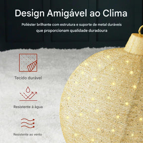 Conjunto Esferas de Enfeites de Natal com Micro Leds 2025